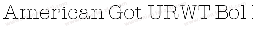 American Got URWT Bol Regular字体转换